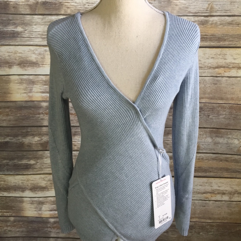 NWT HRST LULULEMON WRAP IT BACK SWEATER STARLIGHT - Picture 7 of 8